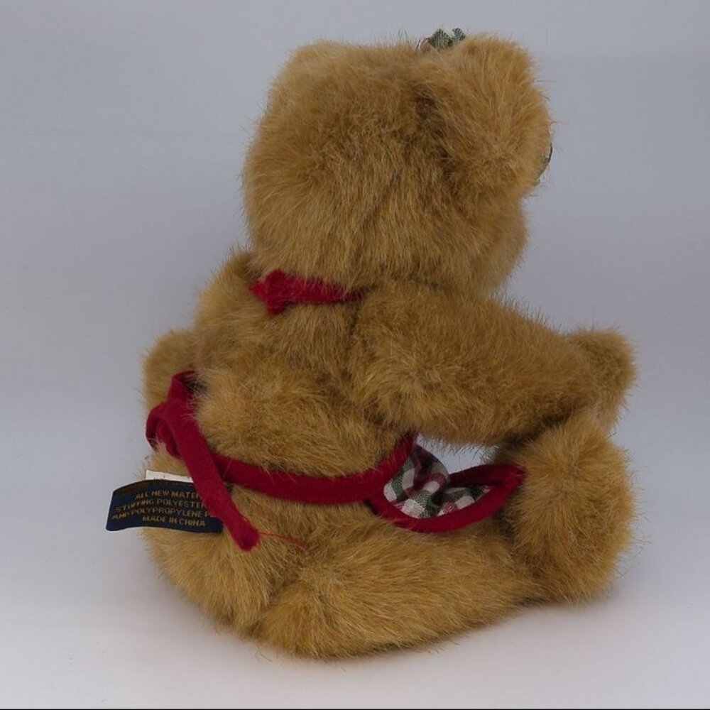 Boyds Baked With Love Plush Bear 8in with Plaid Apron & Bow Collectible - Picture 5 of 8